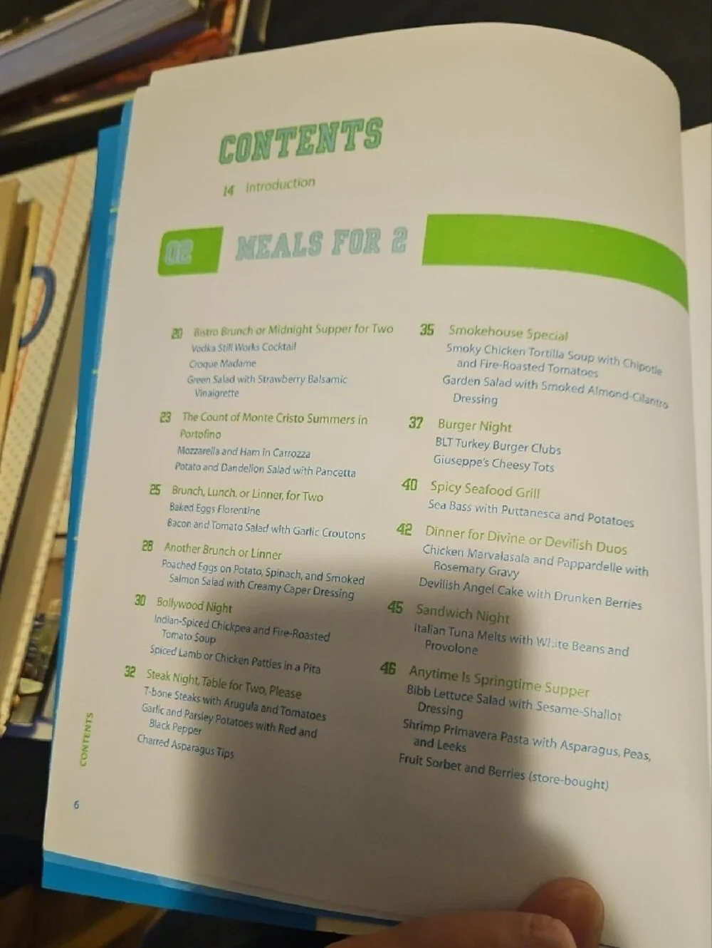 Rachael Ray Cookbook with Green Cover and Blue Title Accents